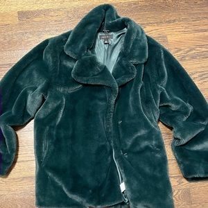 HALOGEN FAUX FUR JACKET